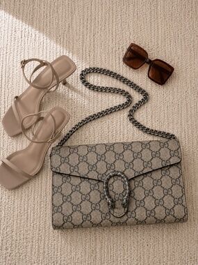 Gucci Dionysus Wallet on Chain Beige/Ebony